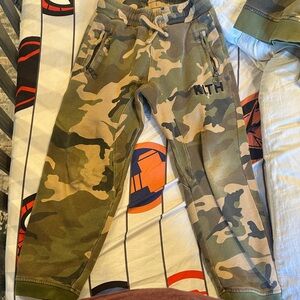 Kith Kids Green Camouflage Joggers